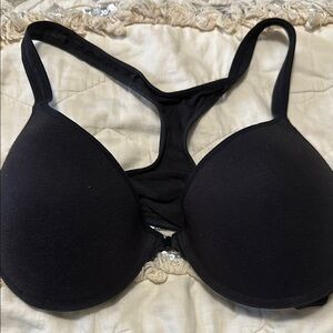 Fruit of the Loom Black Molded Cup Bra front closure